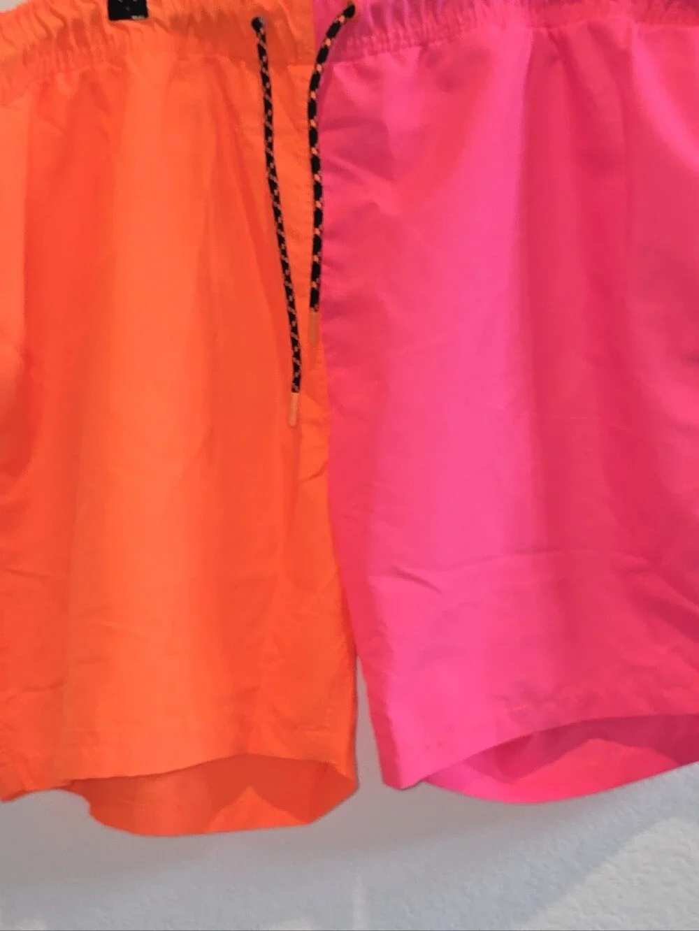 New Neon Orange & Hot Pink Swim Shorts - Dual Colors XXL
